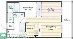 ART RESIDENCE IN KASHIWA-no-HA 3階2LDKの間取り