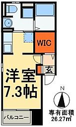 ベル　パフィオ 3階ワンルームの間取り