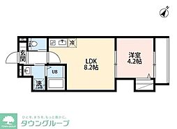 robot home 蒲生(ロボットホームガモウ) 1階1LDKの間取り