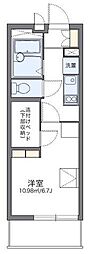 レオパレスＡｎｇｅｌ柏 1階1Kの間取り