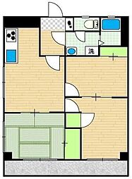 第93新井ビル 2階3DKの間取り