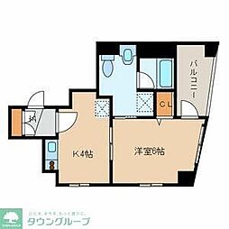 Ｆｏｒ　ｙｏｕ 2階1Kの間取り