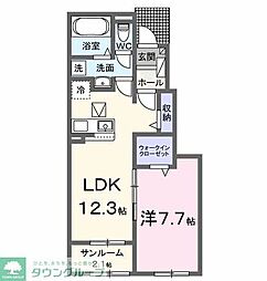 仮)古ケ崎2丁目アパートA 1LDKの間取図画像