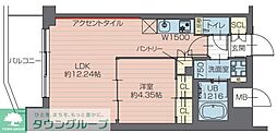 プレジオ川口ASIAN 1LDKの間取図画像