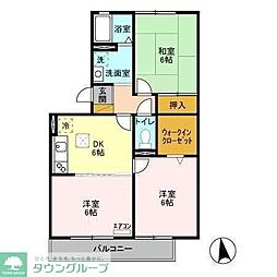 ジュネススズキ 3DKの間取図画像