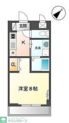 エミネンスおおたかの森 1Kの間取図画像
