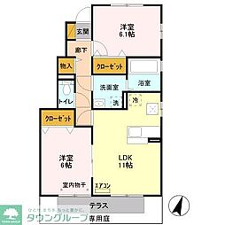 ノールメゾン4 2LDKの間取図画像