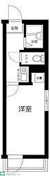 Grande扇大橋 1Kの間取図画像