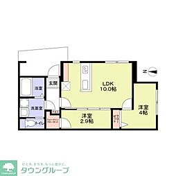 リザーブ北綾瀬 2LDKの間取図画像