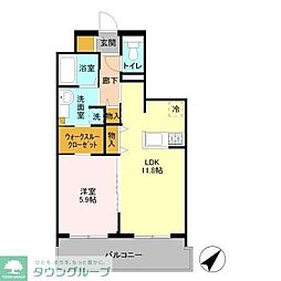 VESTA 1LDKの間取図画像