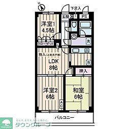 ドミールシャルマン 3LDKの間取図画像