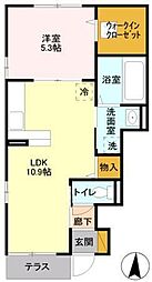 グレイン・ムーン 1LDKの間取図画像