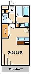 アムール赤山 ワンルームの間取図画像