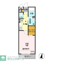 BE∞AMBITIOUS 1Kの間取図画像