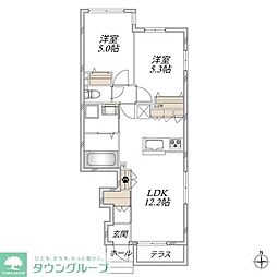 (仮称)足立区一ツ家1丁目メゾン 2LDKの間取図画像