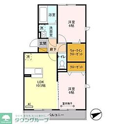 プランタン彩 2LDKの間取図画像