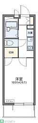 レオパレスWAKANA 1Kの間取図画像