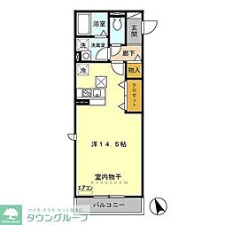 アムール赤山 ワンルームの間取図画像