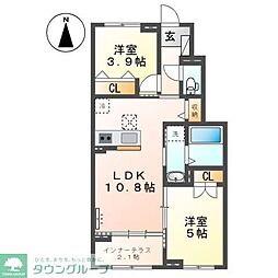 ジュリア 2LDKの間取図画像