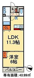 リブリ・ジュジュール 1LDKの間取図画像