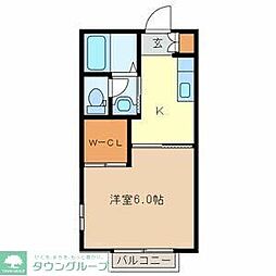 バリュージュ・コート 1Kの間取図画像