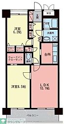 ビラ桜 2LDKの間取図画像