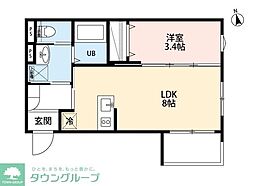 フォート・デルッシMS 1LDKの間取図画像