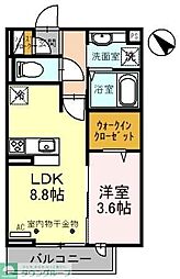フェリーチェ 1LDKの間取図画像