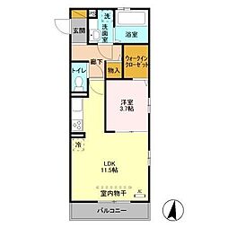 アークコンフォート 1LDKの間取図画像