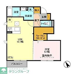 ステラA 1LDKの間取図画像