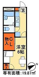 レオパレスコヤマTH 1Kの間取図画像