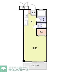 エクセルオグラ ワンルームの間取図画像