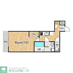 吉川市保1丁目アパート 1Kの間取図画像