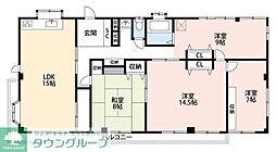 フロイデハイム 4LDKの間取図画像