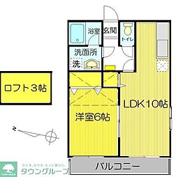 メゾンレーヴ 1LDKの間取図画像