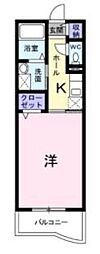 ピカソル 1Kの間取図画像