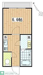 アパート 1Kの間取図画像