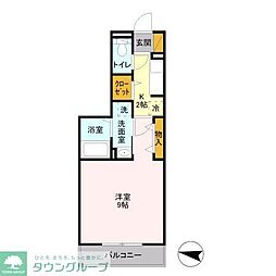 グラントゥーレ 1Kの間取図画像