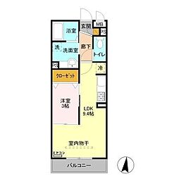 エクセレント 1LDKの間取図画像