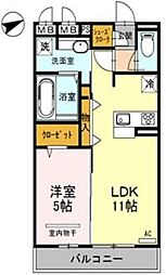 BOSCO 1LDKの間取図画像