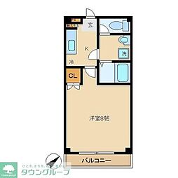 フラットフィールド 1Kの間取図画像