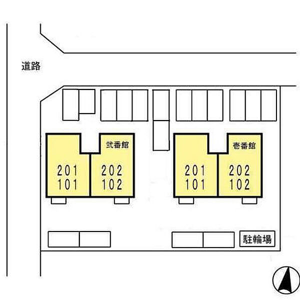 ハイカムール弐番館 ｜広島県福山市神辺町大字新徳田(賃貸アパート2LDK・2階・62.10㎡)の写真 その3