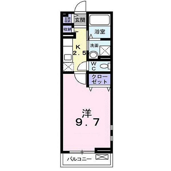 プラシード　カーサＦ ｜広島県福山市東川口町5丁目(賃貸アパート1K・2階・31.70㎡)の写真 その2