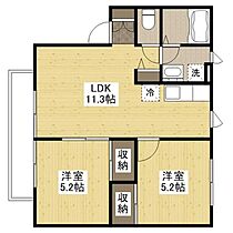 ファイン横尾  ｜ 広島県福山市横尾町1丁目（賃貸アパート2LDK・2階・48.44㎡） その2