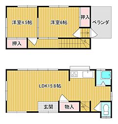 前宿ハイム 2LDKの間取り