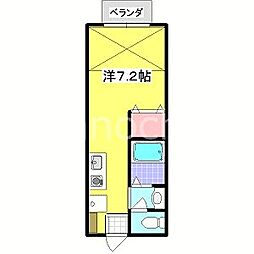 メゾン・ド・オランジュ ワンルームの間取図画像