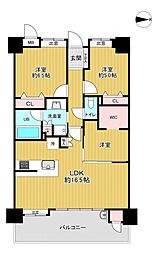 ファーネスト下大利グレイス 3LDKの間取図画像