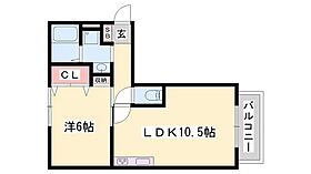 クレール糸井 103 ｜ 兵庫県姫路市飾磨区今在家北３丁目（賃貸アパート1LDK・1階・40.92㎡） その2