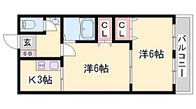 ワンリバーマンション 403 ｜ 兵庫県姫路市飾磨区阿成（賃貸マンション2K・4階・35.64㎡） その2