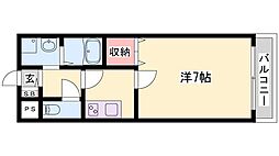 ネオクオーツ幸弐番館 1Kの間取図画像